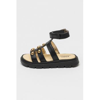 Sandale din piele cu velcro