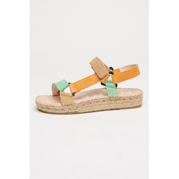 Sandale din piele intoarsa cu inchidere velcro Venice