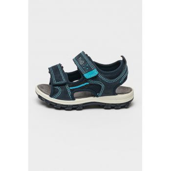 Sandale din piele intoarsa cu velcro