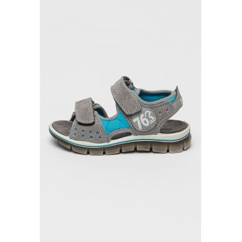 Sandale din piele intoarsa cu velcro