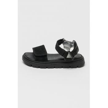Sandale din piele intoarsa cu velcro