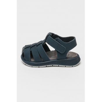 Sandale fisherman din piele cu banda velcro