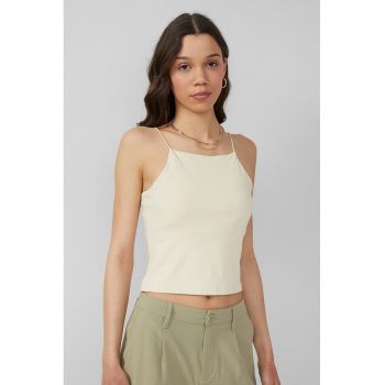 Top crop cu decolteu patrat