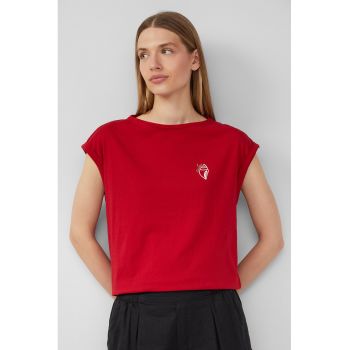 Tricou cu decolteu barcuta