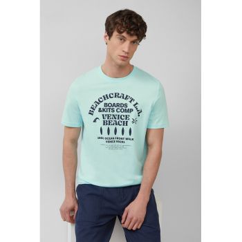 Tricou cu decolteu la baza gatului si imprimeu text