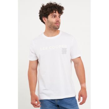 Tricou cu decolteu rotund si logo