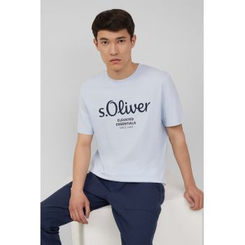 Tricou cu imprimeu logo metalic
