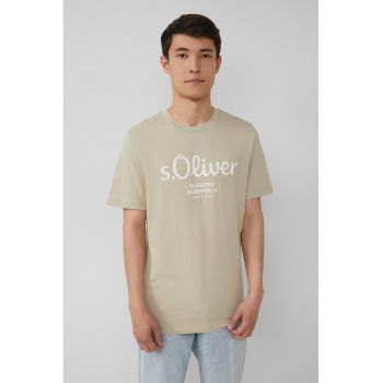 Tricou cu imprimeu logo metalic