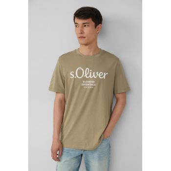 Tricou cu imprimeu logo metalic