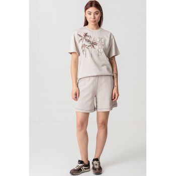 Tricou de bumbac cu broderie Fernet