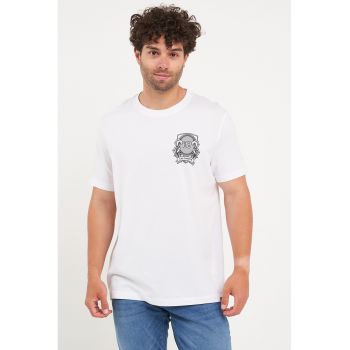 Tricou din bumbac cu imprimeu discret