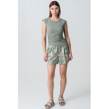 Tricou stroat cu decolteu rotund Sfoglia