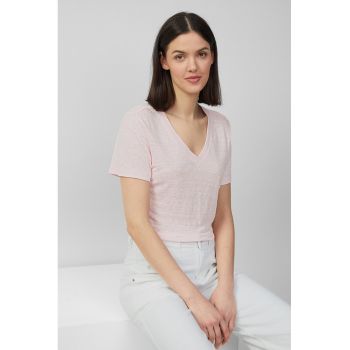 Tricou uni de in cu decolteu in V