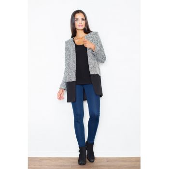 Cardigan dama  poliester - gri - negru -