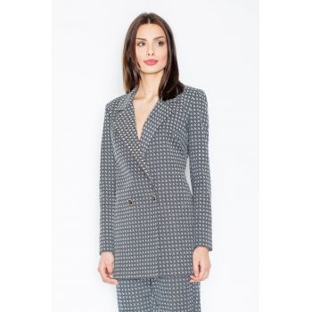 Jacheta dama M437 -  Poliester/Elastan - Gri -