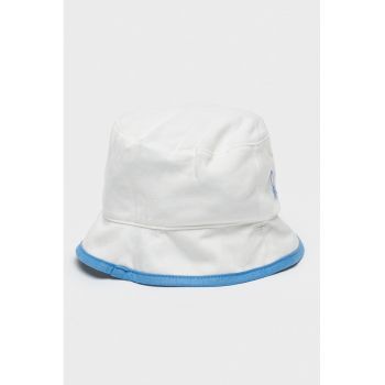 Palarie bucket cu model reversibil - Alb - Albastru azur