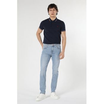 Pantaloni De Barbati Albastru Straight Fit KARL
