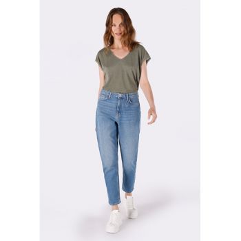 Pantaloni De Dama Albastru Mom Fit 896 MARIA