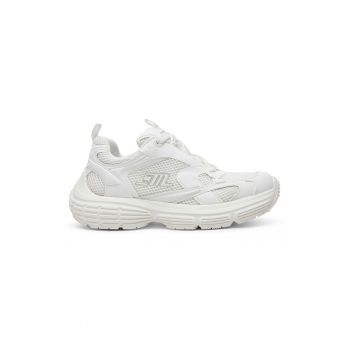 Pantofi sport din piele ecologica cu insertii din plasa