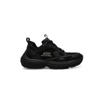 Pantofi sport din piele ecologica cu insertii din plasa