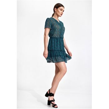Rochie boho  mini - verde - poliester