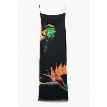 Rochie de plaja cu design floral