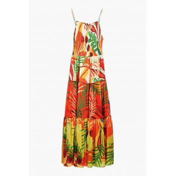 Rochie de plaja cu design tropical