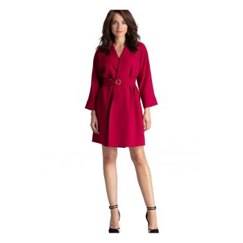 Rochie de zi 3142 -  Poliester - Rosu