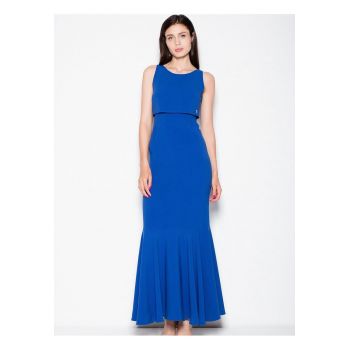 Rochie -  design elegant - albastru - material de calitate