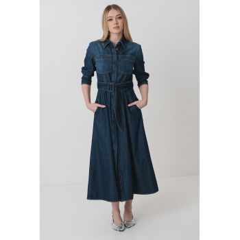 Rochie din denim cu croiala in A