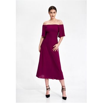 Rochie maxi  M867 - violet - poliester -