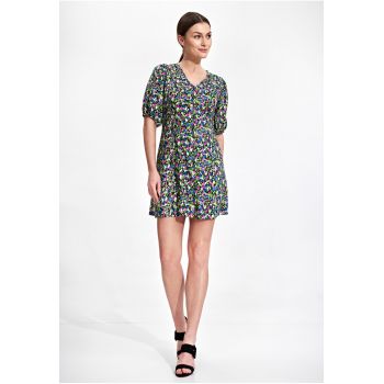 Rochie mini  de vara - viscoza - multicolor