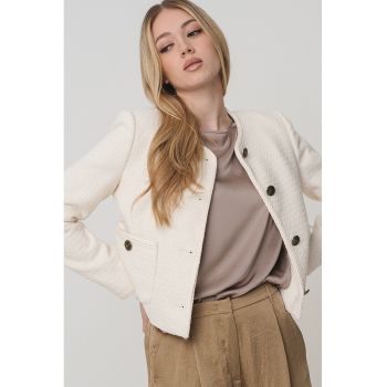 Sacou crop cu aspect texturat Afona