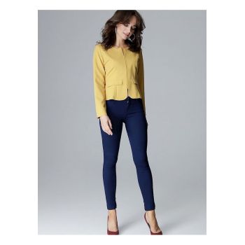 Sacou dama -  galben - poliester 65% - viscoza 35%