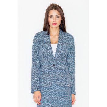 Sacou dama  M517 - poliester - albastru -