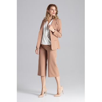 Sacou dama  maro - poliester 65% - viscoza 35% -