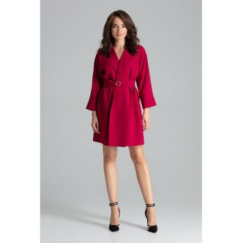 Sacou elegant dama  burgundy - poliester -