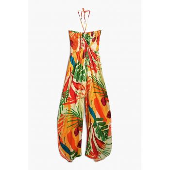 Salopeta cu imprimeu tropical - pentru plaja