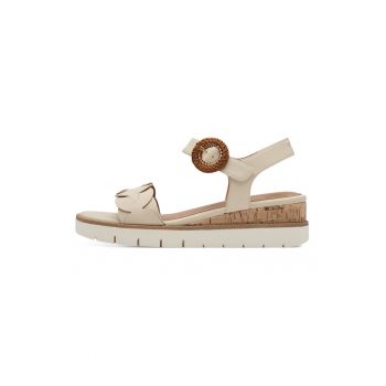 Sandale wedge de piele