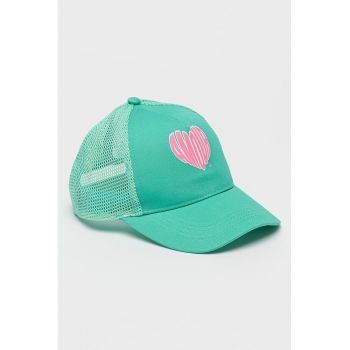 Sapca trucker cu imprimeu discret - Verde marin