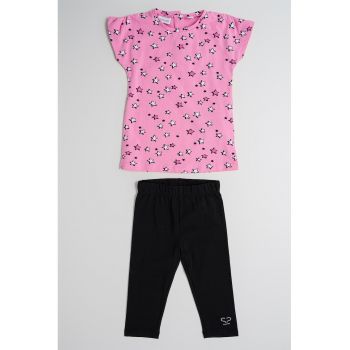 Set de colanti si tricou din amestec de bumbac - 2 piese