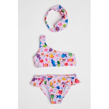 Set de costum de baie in doua piese si bandana - 3 piese
