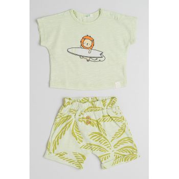 Set de tricou de bumbac si pantaloni scurti