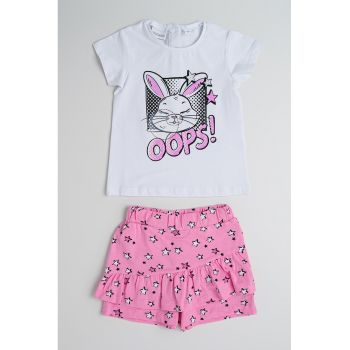 Set de tricou si fusta-pantalon din amestec de bumbac - 2 piese