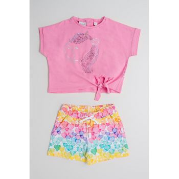 Set de tricou si pantaloni scurti din bumbac - 2 piese