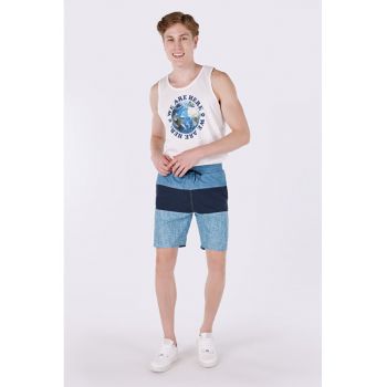 Short De Plaja De Barbati Albastru Slim Fit