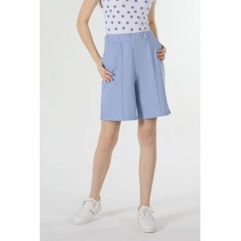 Short / Pantaloni Scurti De Dama Albastru Regular Fit