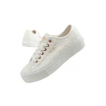 Tenisi cu platforma  Canvas Lady [LCW-25-31-3438L] - albi.