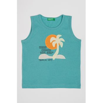 Top de bumbac cu aplicatie