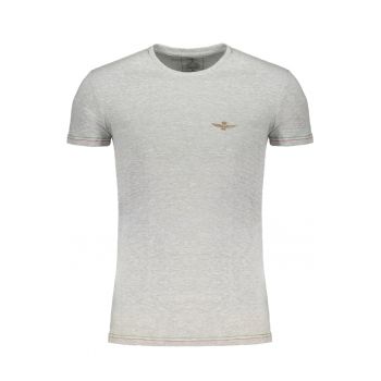 Tricou barbati -  95% bumbac - 5% elastan - Gri - SCOTI003J508